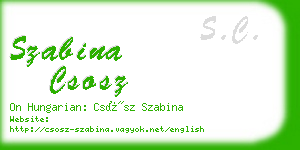 szabina csosz business card